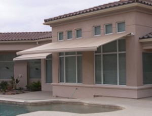 Awnings provide shading in hot dry weather